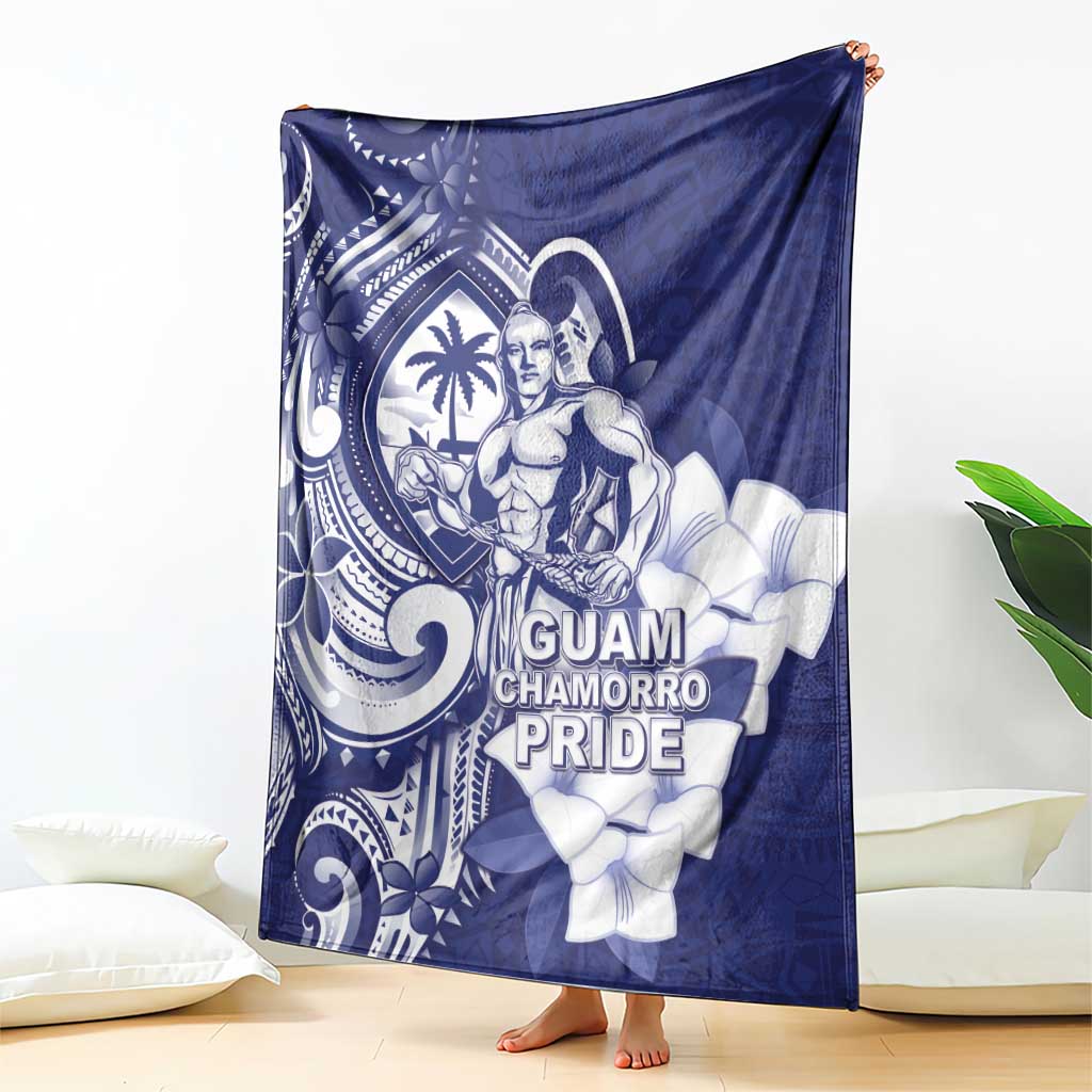 Guam Chief Quipuha Blanket Polynesian Pattern With Guasali Flowers
