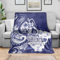 Guam Chief Quipuha Blanket Polynesian Pattern With Guasali Flowers