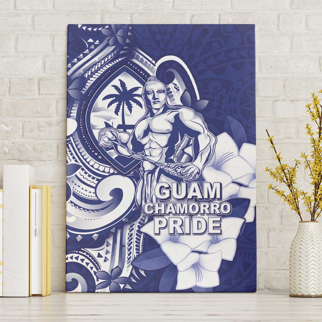 Guam Chief Quipuha Canvas Wall Art Polynesian Pattern With Guasali Flowers