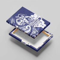 Guam Chief Quipuha Canvas Wall Art Polynesian Pattern With Guasali Flowers