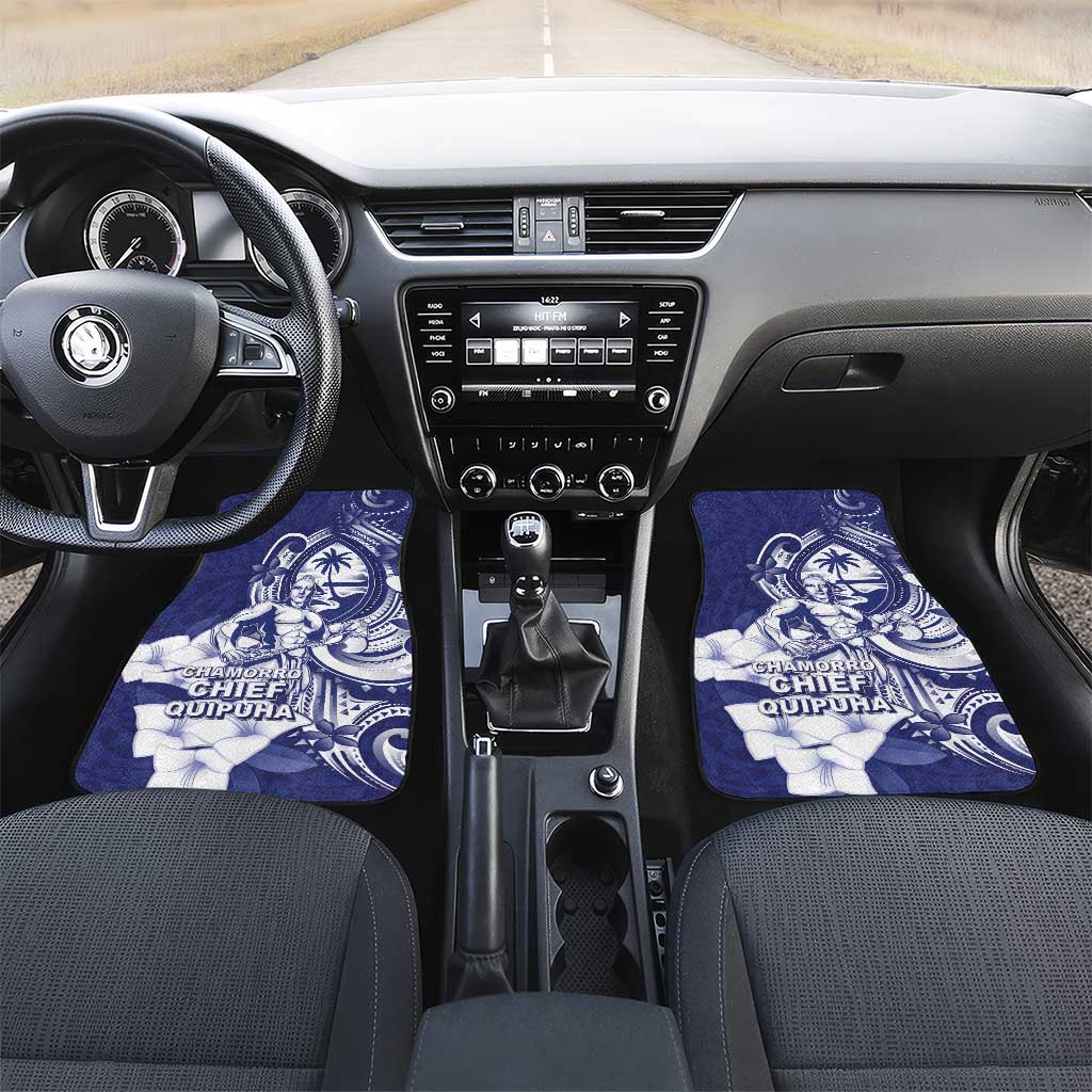 Guam Chief Quipuha Car Mats Polynesian Pattern With Guasali Flowers