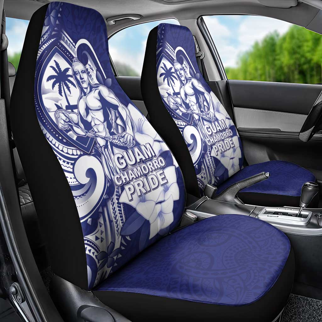 Guam Chief Quipuha Car Seat Cover Polynesian Pattern With Guasali Flowers