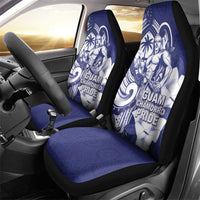 Guam Chief Quipuha Car Seat Cover Polynesian Pattern With Guasali Flowers
