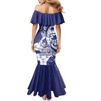 Guam Chief Quipuha Family Matching Mermaid Dress and Hawaiian Shirt Polynesian Pattern With Guasali Flowers