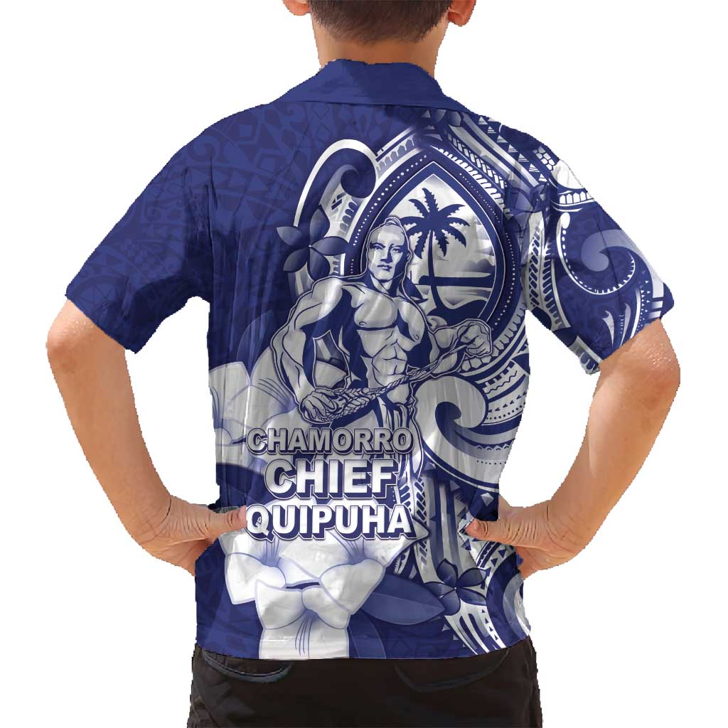 Guam Chief Quipuha Family Matching Off Shoulder Maxi Dress and Hawaiian Shirt Polynesian Pattern With Guasali Flowers