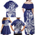 Guam Chief Quipuha Family Matching Off Shoulder Maxi Dress and Hawaiian Shirt Polynesian Pattern With Guasali Flowers