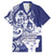 Guam Chief Quipuha Family Matching Off Shoulder Maxi Dress and Hawaiian Shirt Polynesian Pattern With Guasali Flowers