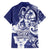 Guam Chief Quipuha Family Matching Off Shoulder Maxi Dress and Hawaiian Shirt Polynesian Pattern With Guasali Flowers