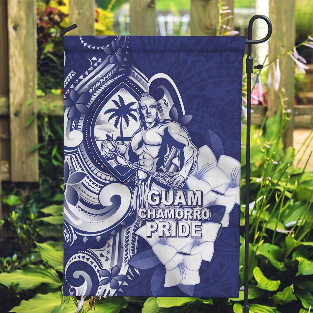 Guam Chief Quipuha Garden Flag Polynesian Pattern With Guasali Flowers