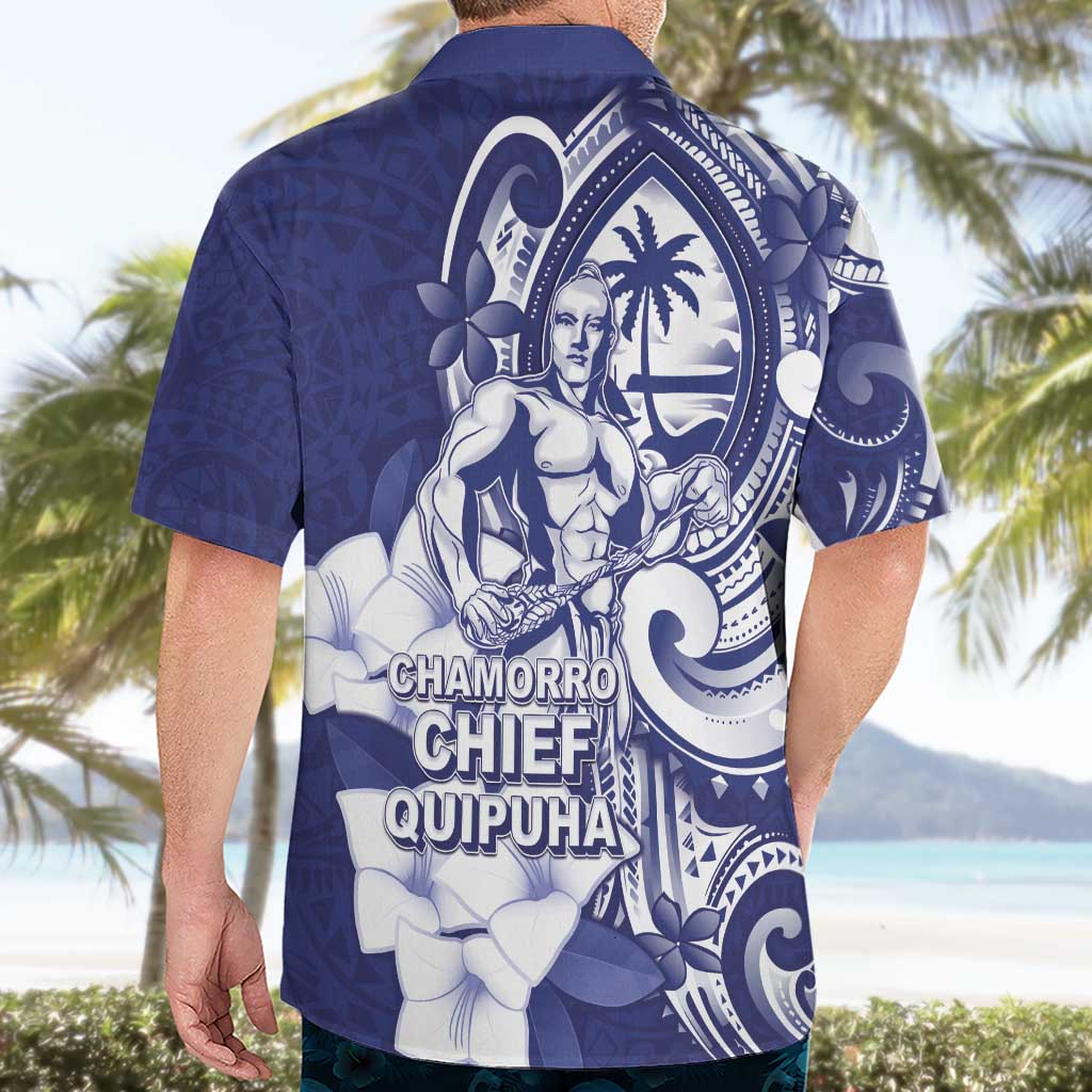 Guam Chief Quipuha Hawaiian Shirt Polynesian Pattern With Guasali Flowers
