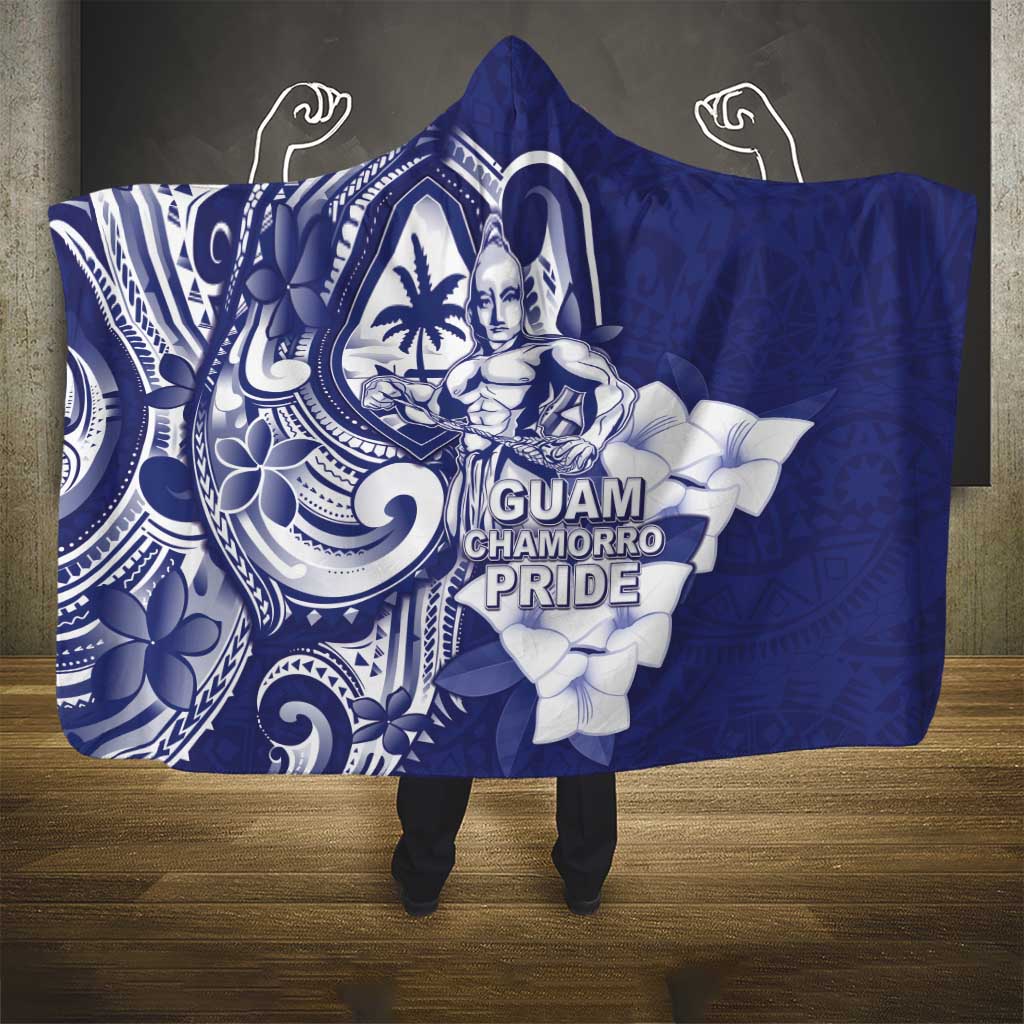 Guam Chief Quipuha Hooded Blanket Polynesian Pattern With Guasali Flowers