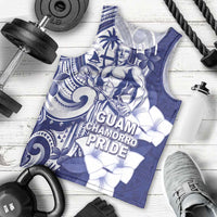 Guam Chief Quipuha Men Tank Top Polynesian Pattern With Guasali Flowers