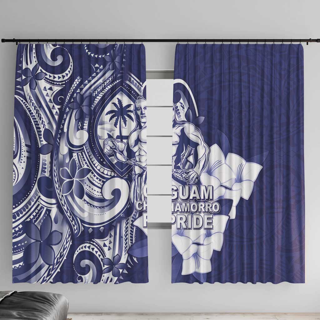 Guam Chief Quipuha Window Curtain Polynesian Pattern With Guasali Flowers