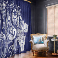 Guam Chief Quipuha Window Curtain Polynesian Pattern With Guasali Flowers