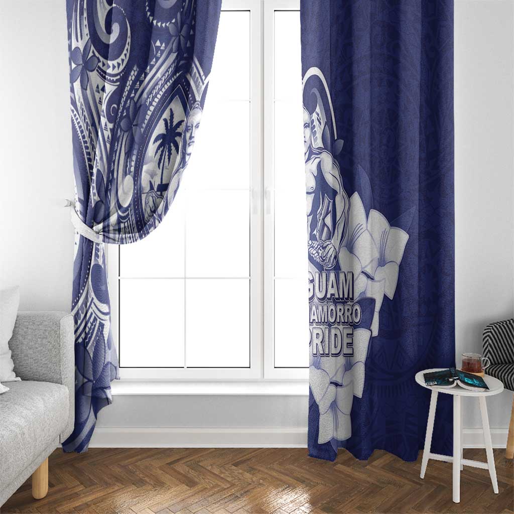 Guam Chief Quipuha Window Curtain Polynesian Pattern With Guasali Flowers