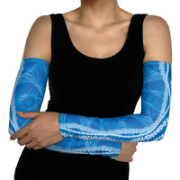 Hawaii Prince Kuhio Arm Sleeves Blue Hawaiian Lau Maia With Leis