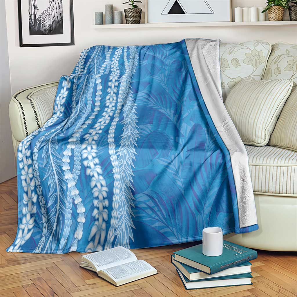Hawaii Prince Kuhio Blanket Blue Hawaiian Lau Maia With Leis