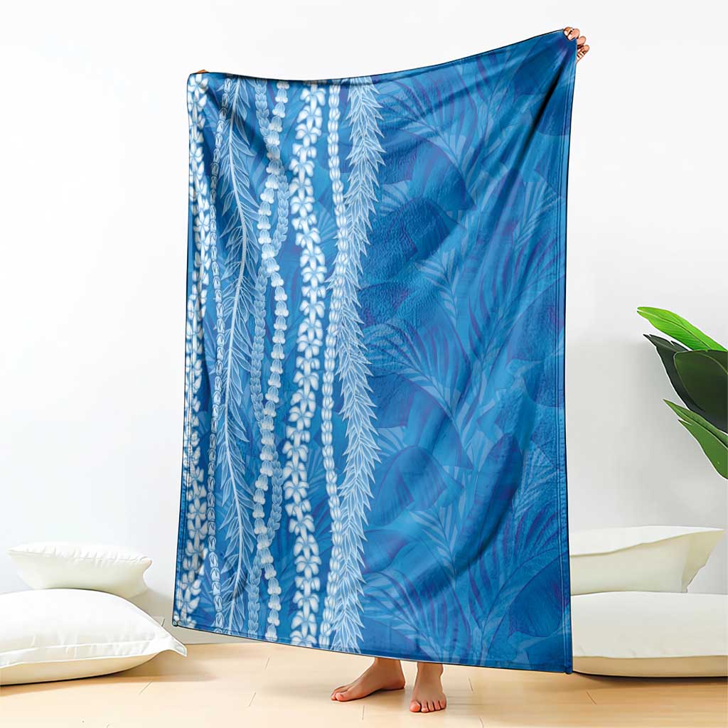 Hawaii Prince Kuhio Blanket Blue Hawaiian Lau Maia With Leis