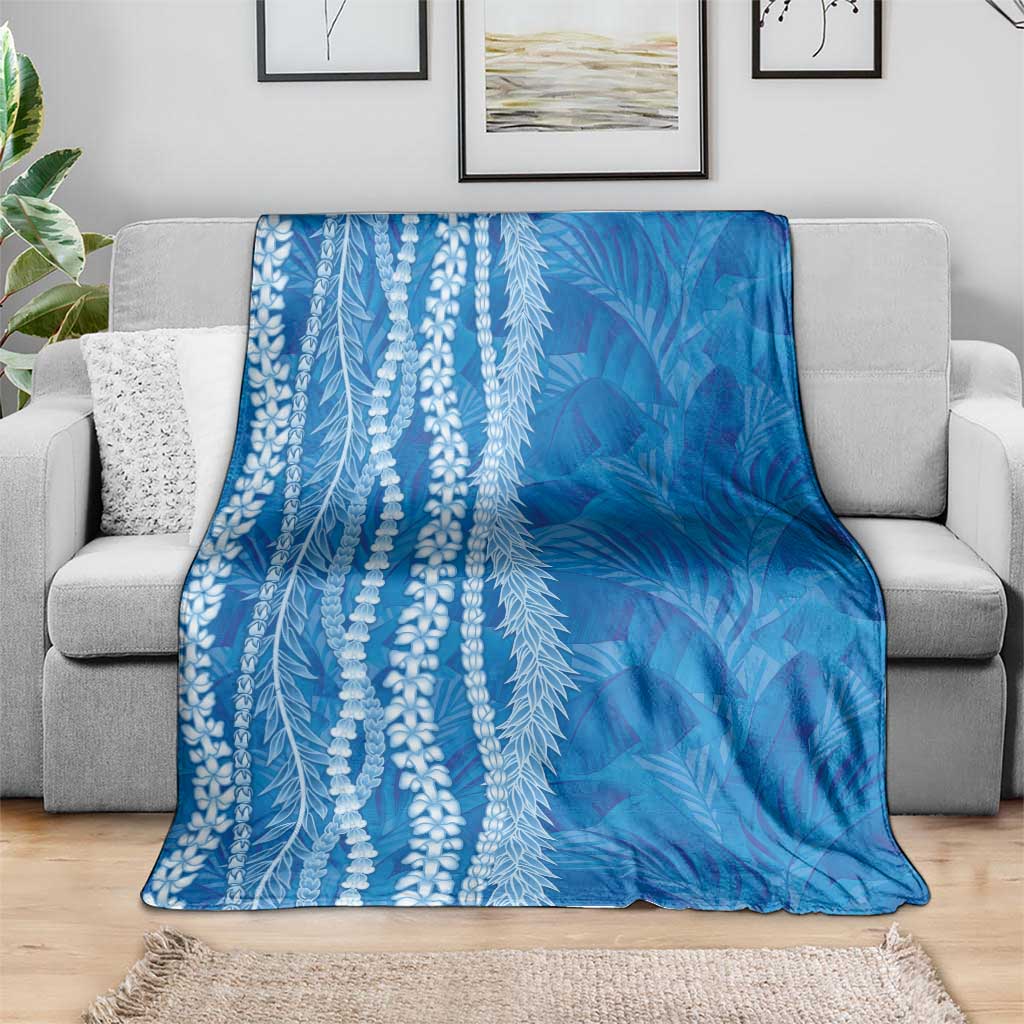 Hawaii Prince Kuhio Blanket Blue Hawaiian Lau Maia With Leis