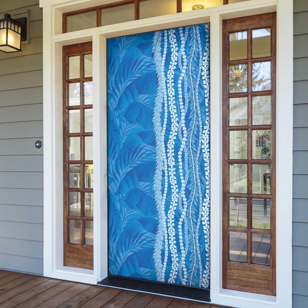 Hawaii Prince Kuhio Door Cover Blue Hawaiian Lau Maia With Leis LT05 - Polynesian Pride