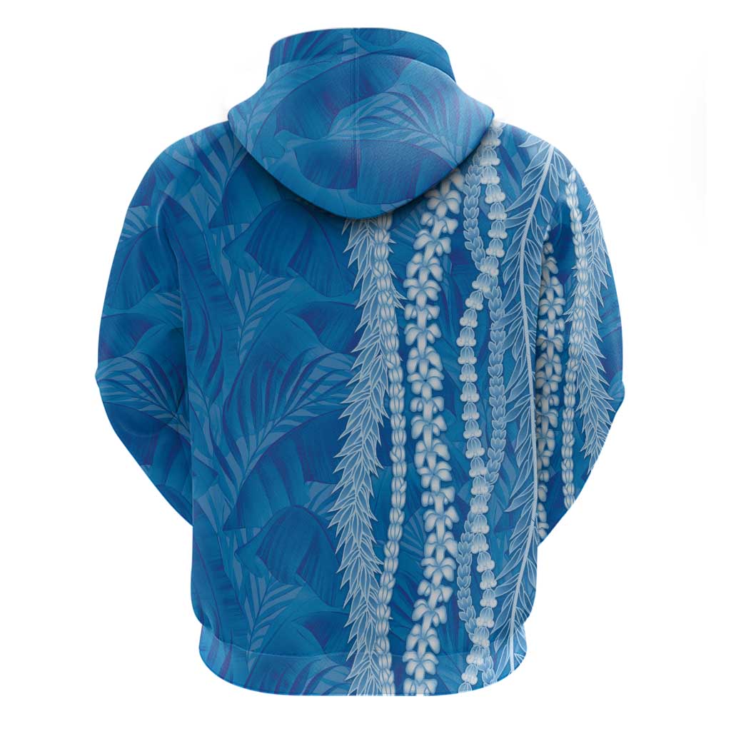 Hawaii Prince Kuhio Hoodie Blue Hawaiian Lau Maia With Leis LT05 - Polynesian Pride