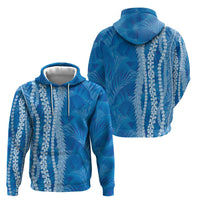 Hawaii Prince Kuhio Hoodie Blue Hawaiian Lau Maia With Leis LT05 - Polynesian Pride