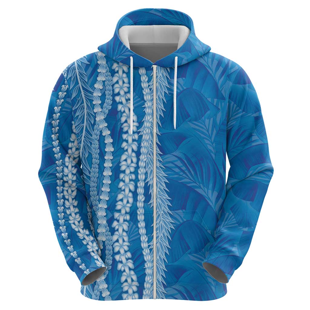 Hawaii Prince Kuhio Hoodie Blue Hawaiian Lau Maia With Leis LT05 - Polynesian Pride