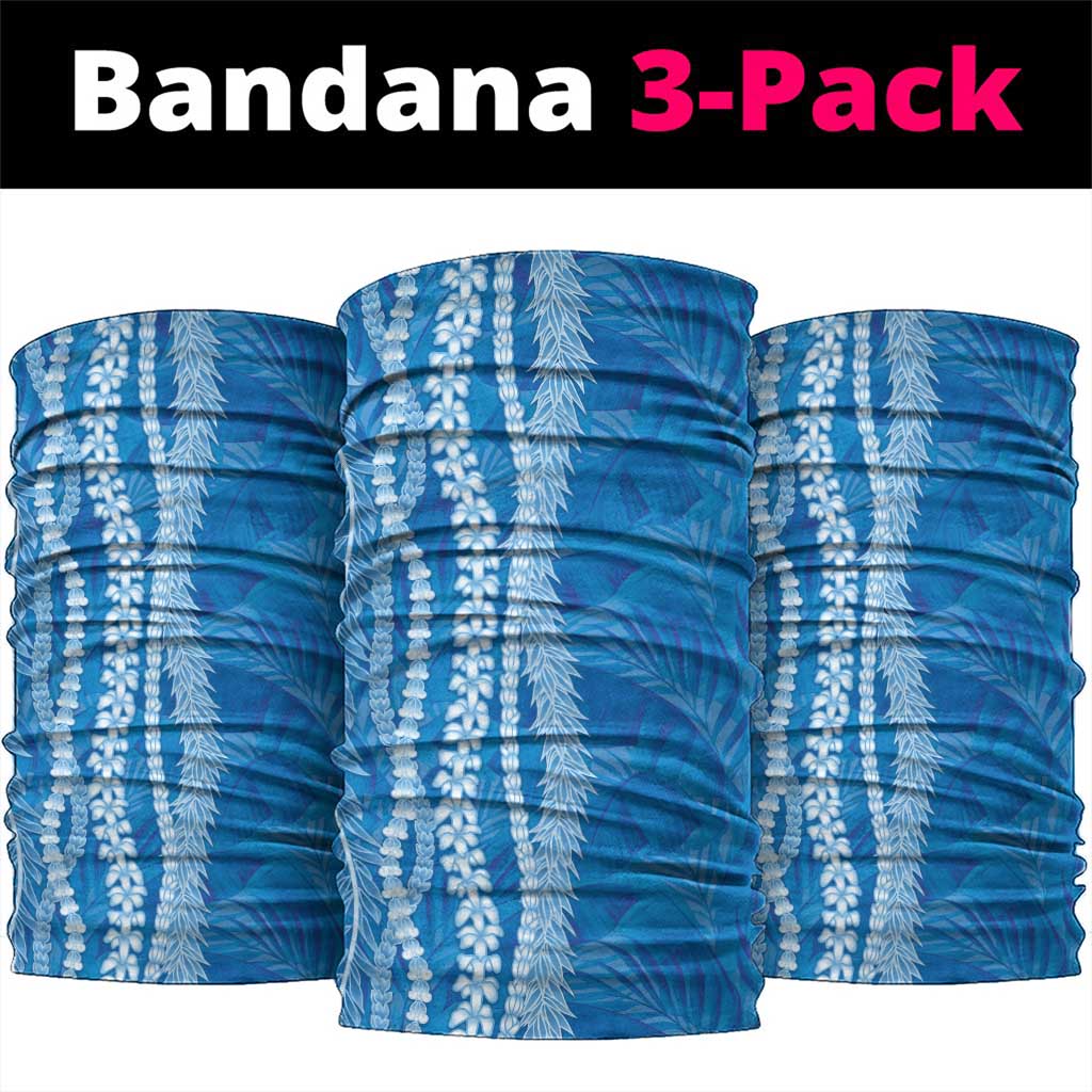 Hawaii Prince Kuhio Neck Gaiter Blue Hawaiian Lau Maia With Leis