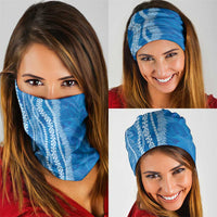 Hawaii Prince Kuhio Neck Gaiter Blue Hawaiian Lau Maia With Leis