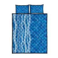 Hawaii Prince Kuhio Quilt Bed Set Blue Hawaiian Lau Maia With Leis