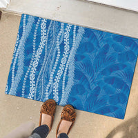 Hawaii Prince Kuhio Rubber Doormat Blue Hawaiian Lau Maia With Leis