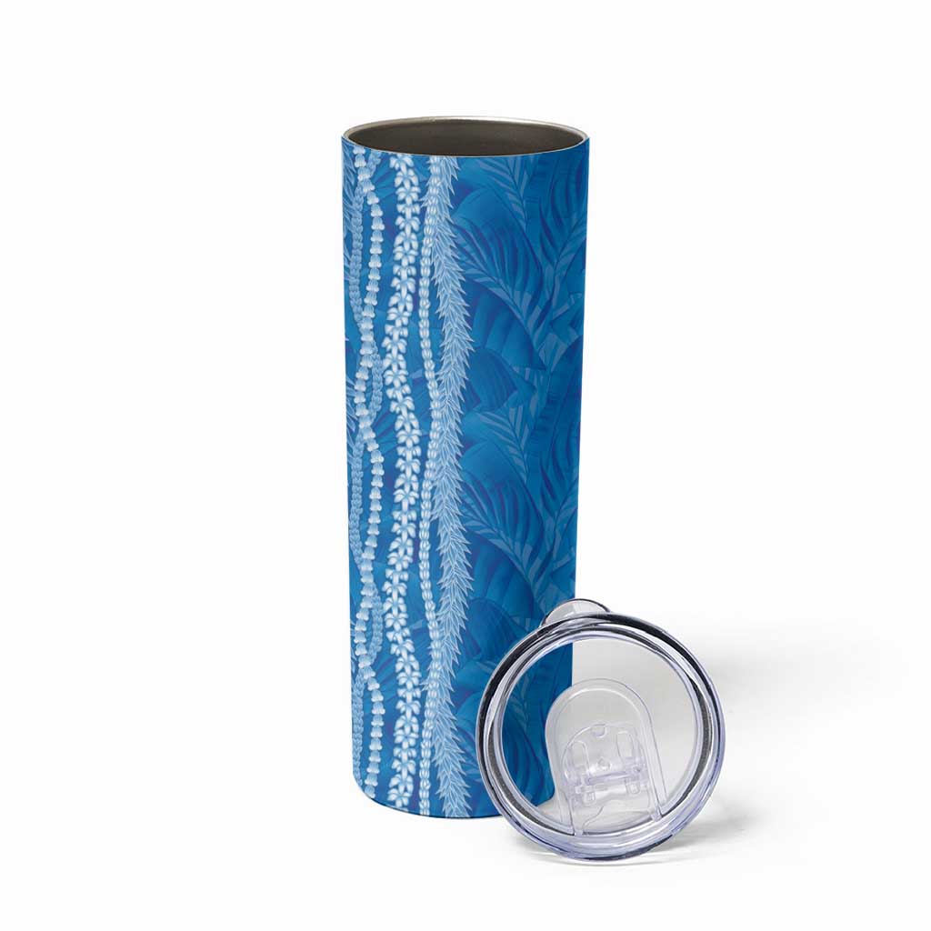 Hawaii Prince Kuhio Skinny Tumbler Blue Hawaiian Lau Maia With Leis