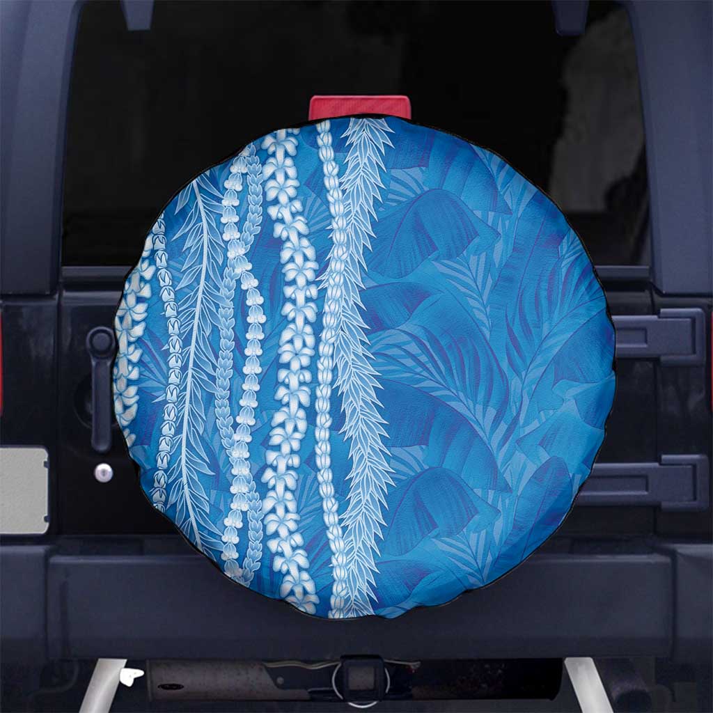 Hawaii Prince Kuhio Spare Tire Cover Blue Hawaiian Lau Maia With Leis