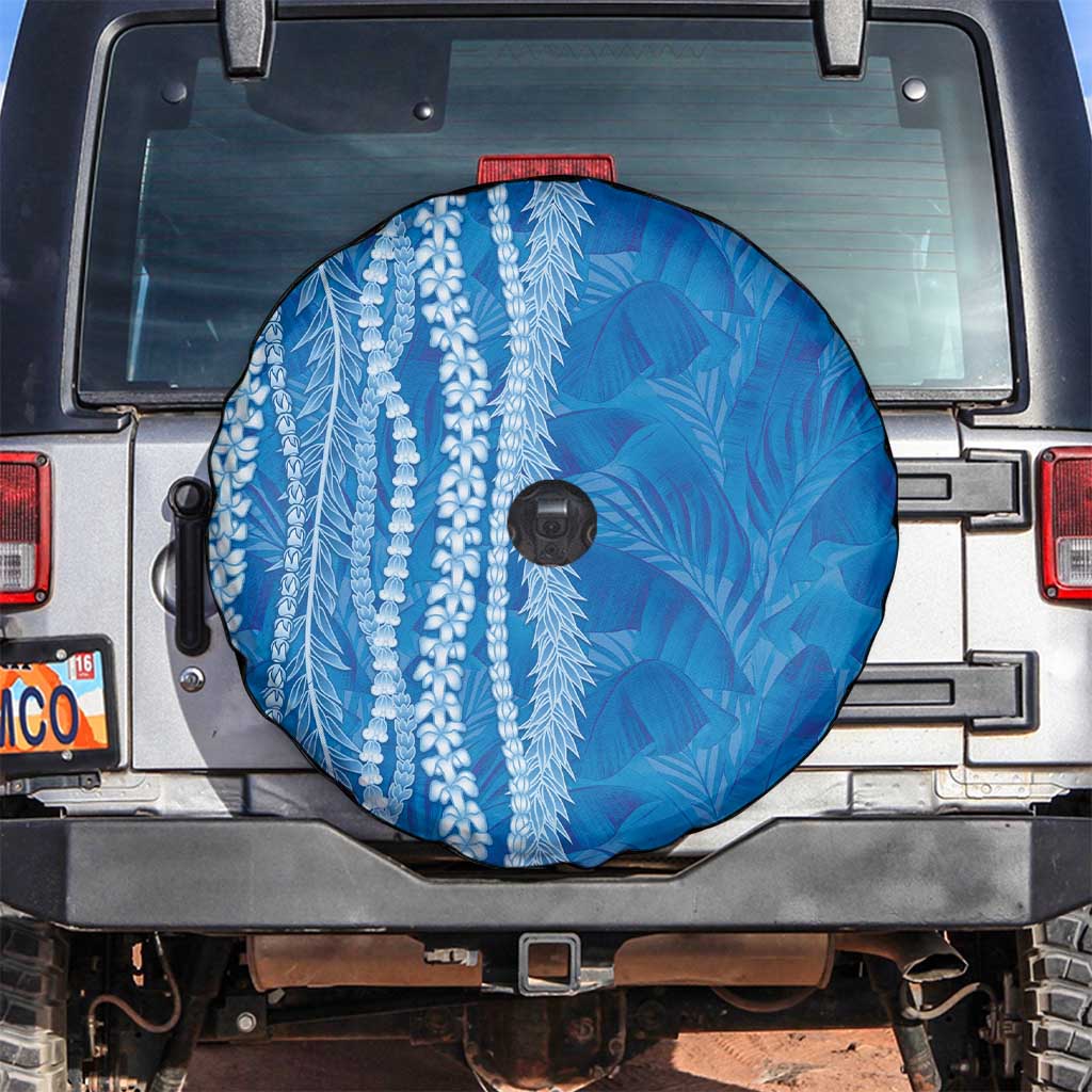 Hawaii Prince Kuhio Spare Tire Cover Blue Hawaiian Lau Maia With Leis