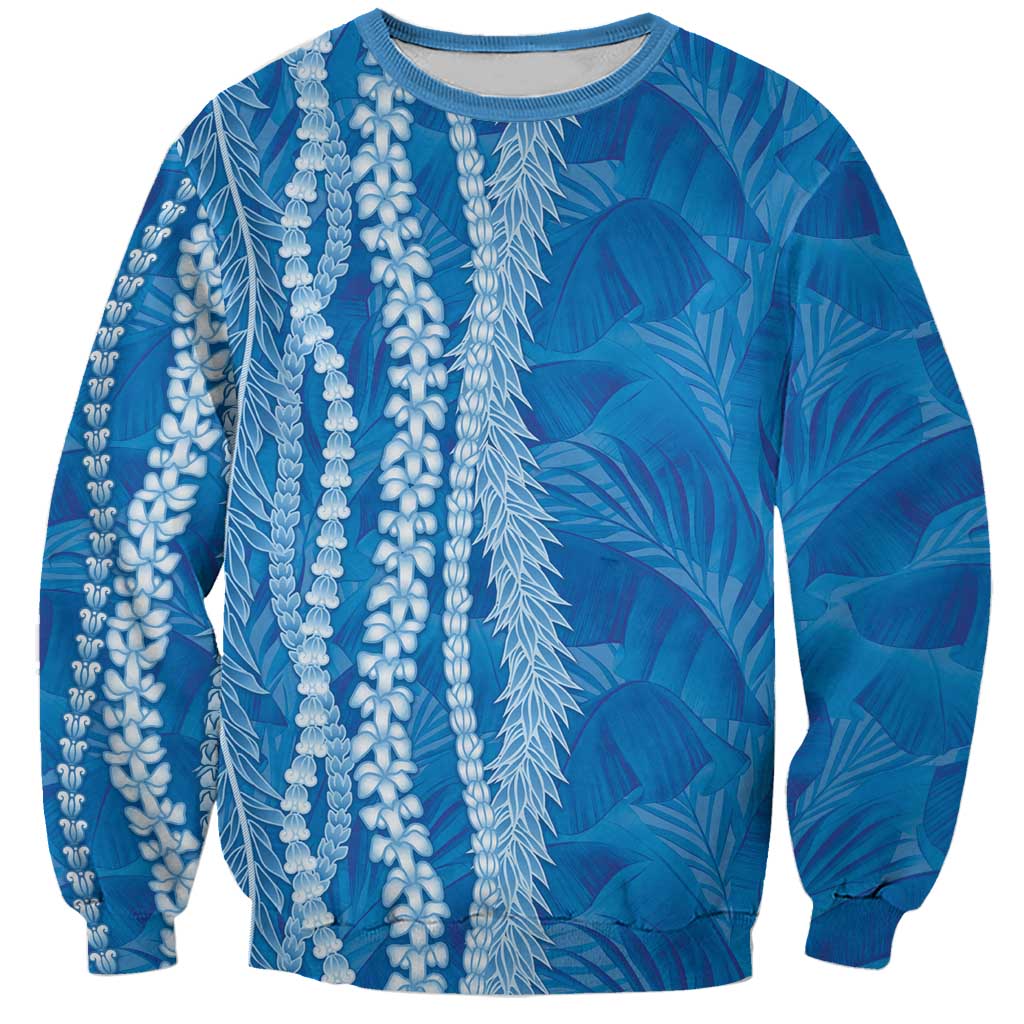 Hawaii Prince Kuhio Sweatshirt Blue Hawaiian Lau Maia With Leis