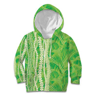 Hawaii Prince Kuhio Kid Hoodie Lime Green Hawaiian Lau Maia With Leis LT05 Hoodie Green - Polynesian Pride