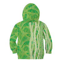 Hawaii Prince Kuhio Kid Hoodie Lime Green Hawaiian Lau Maia With Leis LT05 - Polynesian Pride