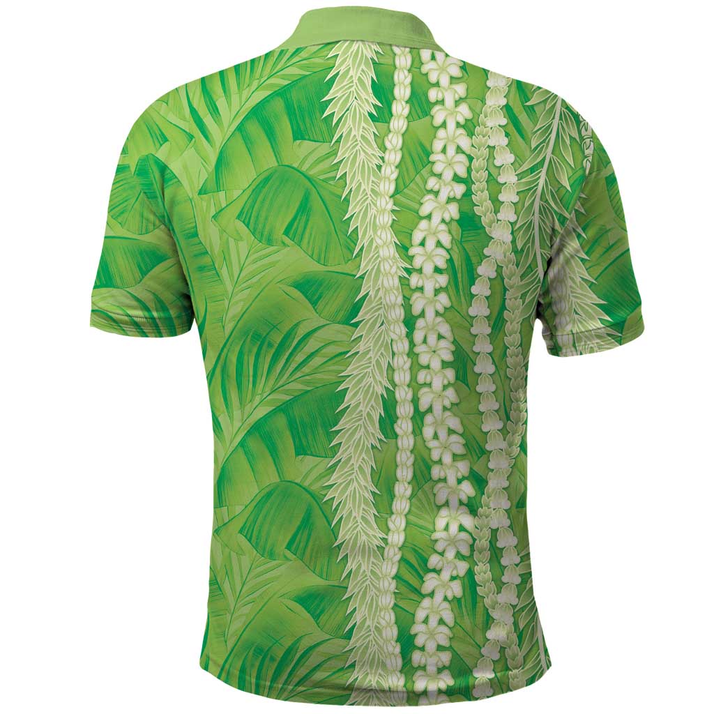 Hawaii Prince Kuhio Polo Shirt Lime Green Hawaiian Lau Maia With Leis LT05 - Polynesian Pride