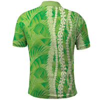 Hawaii Prince Kuhio Polo Shirt Lime Green Hawaiian Lau Maia With Leis LT05 - Polynesian Pride