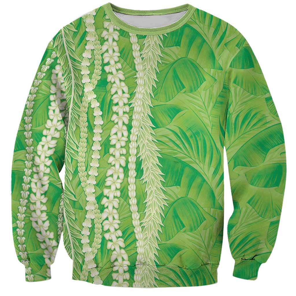 Hawaii Prince Kuhio Sweatshirt Lime Green Hawaiian Lau Maia With Leis