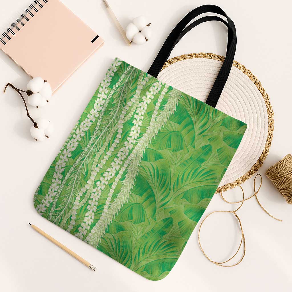 Hawaii Prince Kuhio Tote Bag Lime Green Hawaiian Lau Maia With Leis