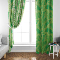 Hawaii Prince Kuhio Window Curtain Lime Green Hawaiian Lau Maia With Leis