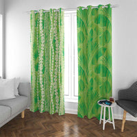 Hawaii Prince Kuhio Window Curtain Lime Green Hawaiian Lau Maia With Leis