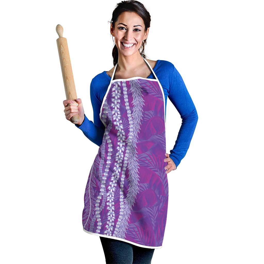 Hawaii Prince Kuhio Apron Violet Hawaiian Lau Maia With Leis