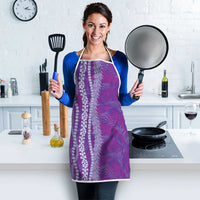 Hawaii Prince Kuhio Apron Violet Hawaiian Lau Maia With Leis