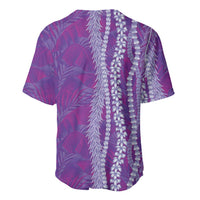 Hawaii Prince Kuhio Baseball Jersey Violet Hawaiian Lau Maia With Leis