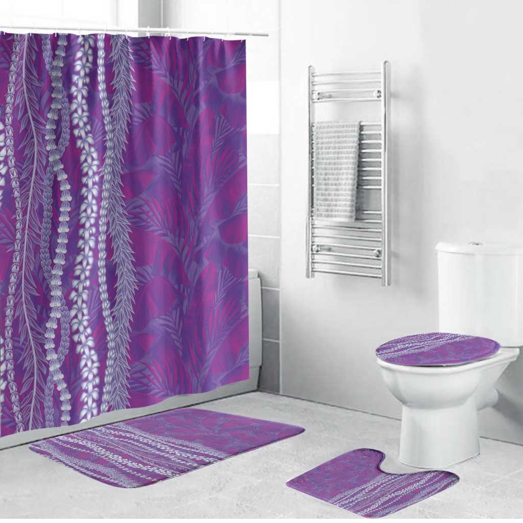 Hawaii Prince Kuhio Bathroom Set Violet Hawaiian Lau Maia With Leis