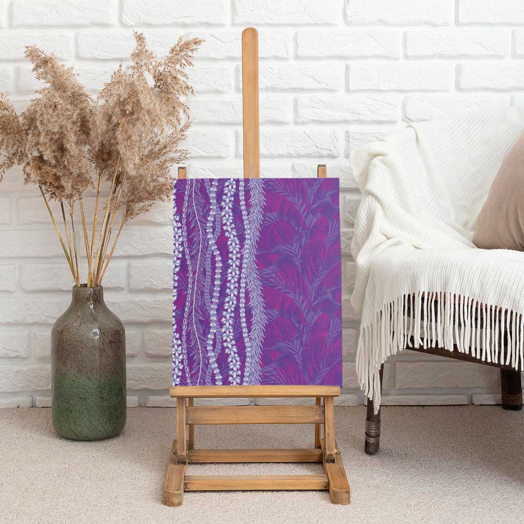 Hawaii Prince Kuhio Canvas Wall Art Violet Hawaiian Lau Maia With Leis