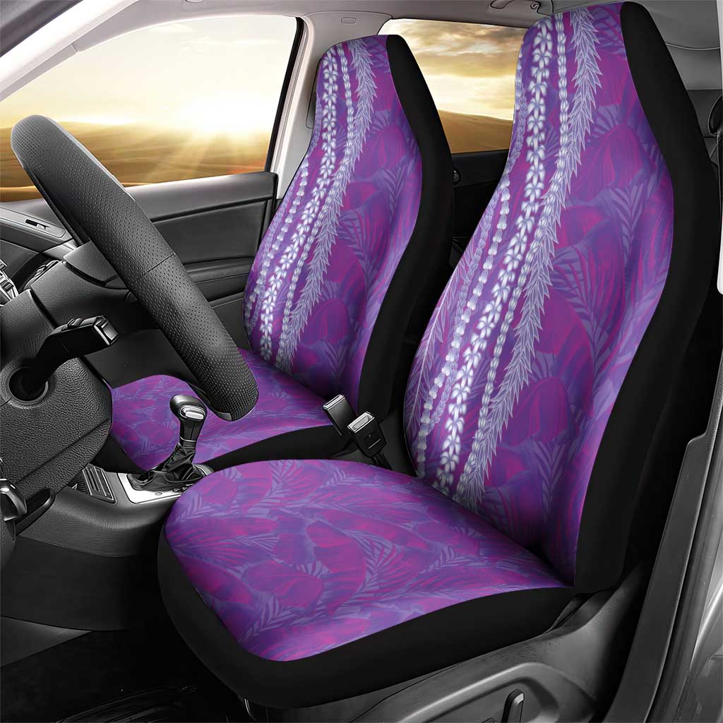 Hawaii Prince Kuhio Car Seat Cover Violet Hawaiian Lau Maia With Leis
