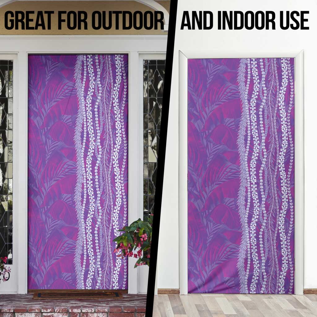 Hawaii Prince Kuhio Door Cover Violet Hawaiian Lau Maia With Leis LT05 - Polynesian Pride
